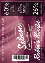 Load image into Gallery viewer, Rubins Recipe Grain Free Adult Cat Salmon with Sweet Potato 2kg