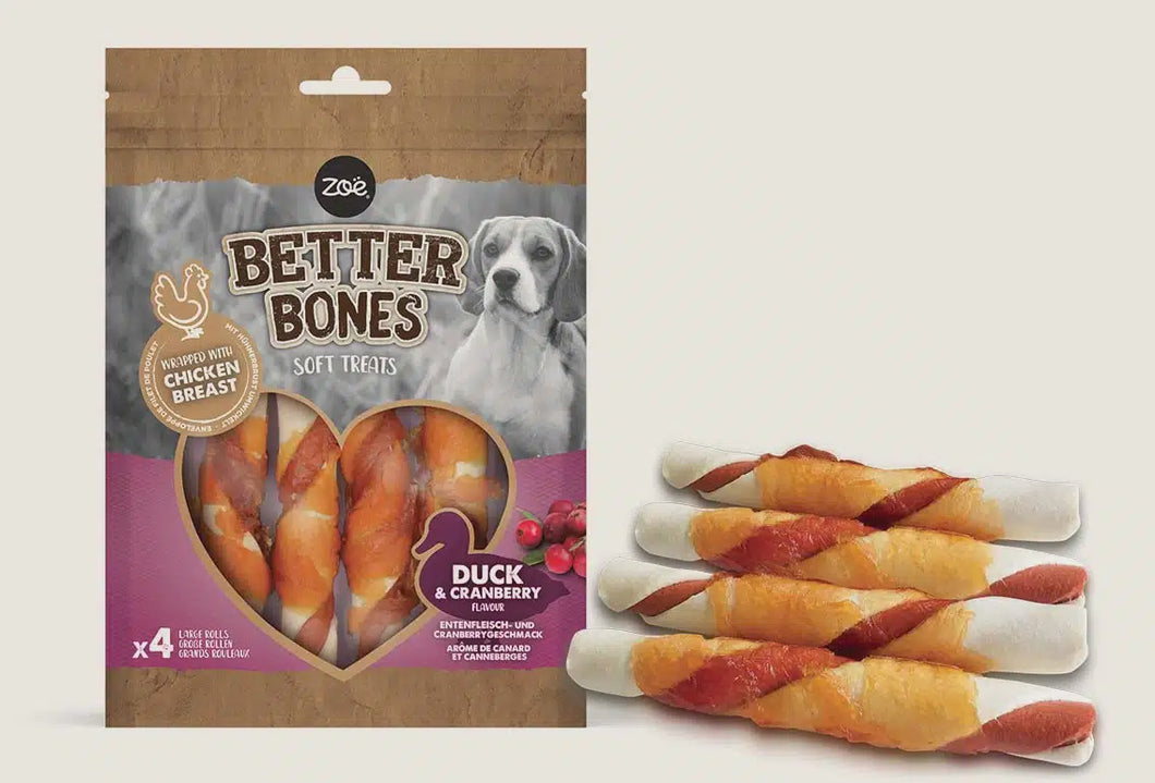 Zoe Better Bones Duck Wrap Large Rolls 10pk