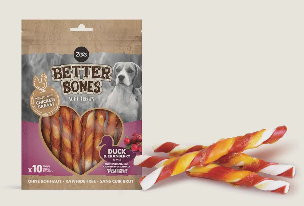 Zeus Better Bones Duck & Cranberry Wrap Twists 27Pk
