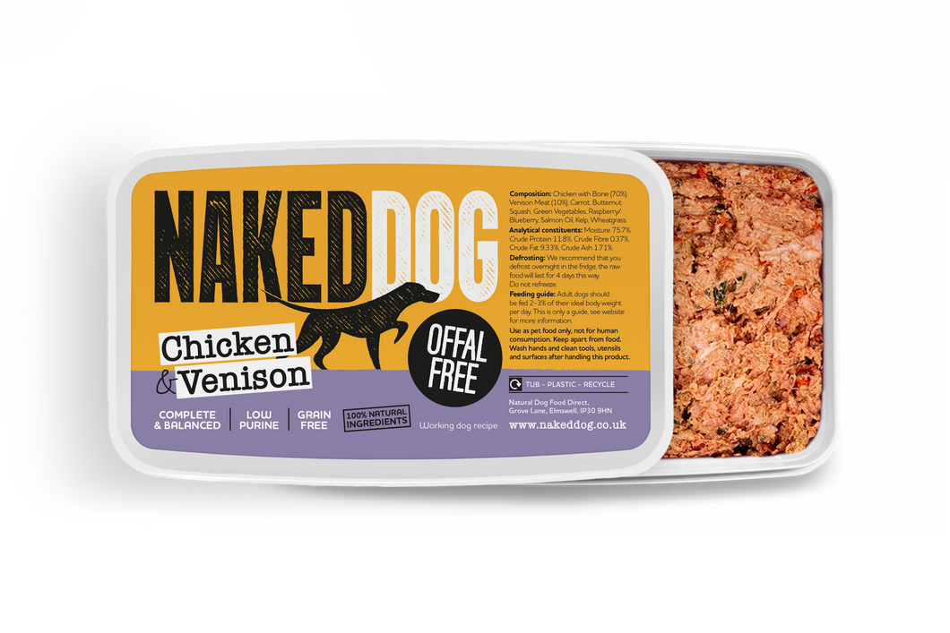 NAKEDDOG OFFAL FREE Chicken & Venison 2x500g