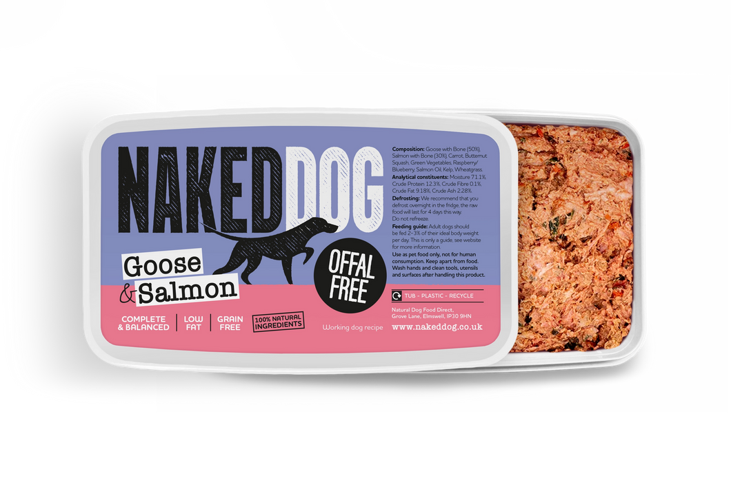 NAKEDDOG OFFAL FREE Goose & Salmon  2x500g