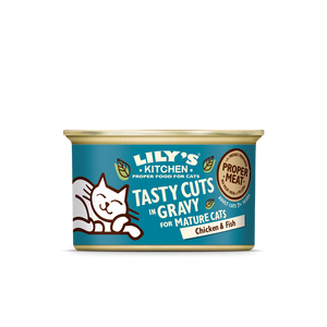 Chicken & Fish for Mature Cats Tasty Cuts in Gravy Tin 85g