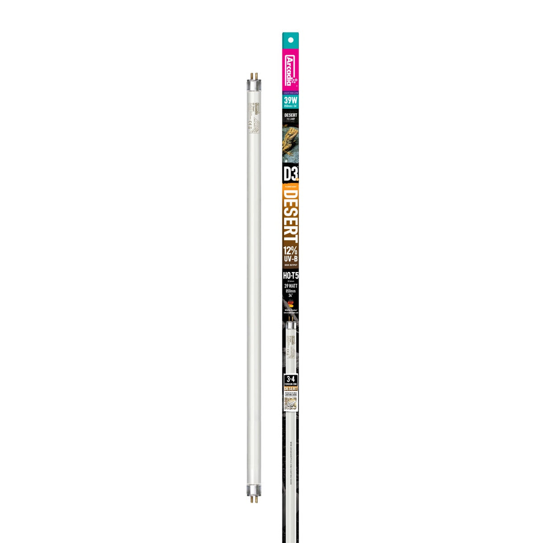 Arcadia D3+ Reptile T5 Lamp, 12% UVB, 86.5cm (34