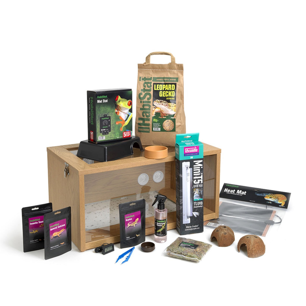 HabiStat Leopard Gecko Starter Kit oak