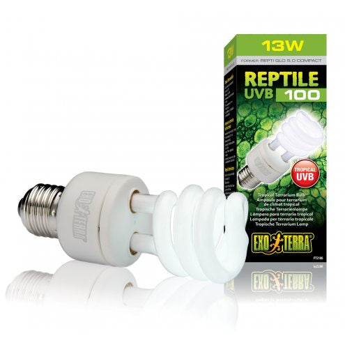 Exo Terra Reptile UVB 100 Compact Lamp 13W